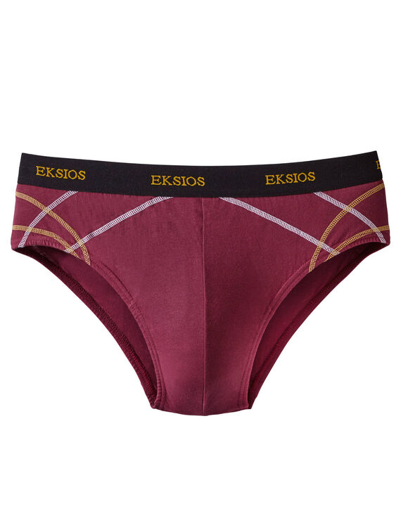 Slip fermé élastiqué surpiqué taille confort - lot de 6 (bordeaux + vert) Slip fermé élastiqué surpiqué taille confort - lot de 6 (bordeaux + vert)